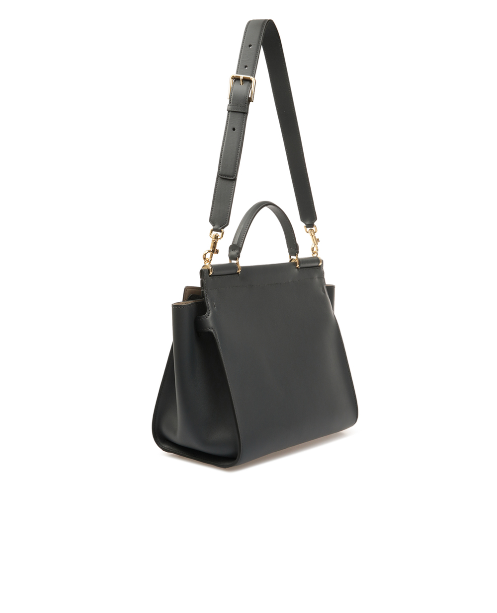 Кожаная сумка Sicily Dolce&Gabbana BB6891-AO041, серый цвет • Купить в интернет-магазине Kameron