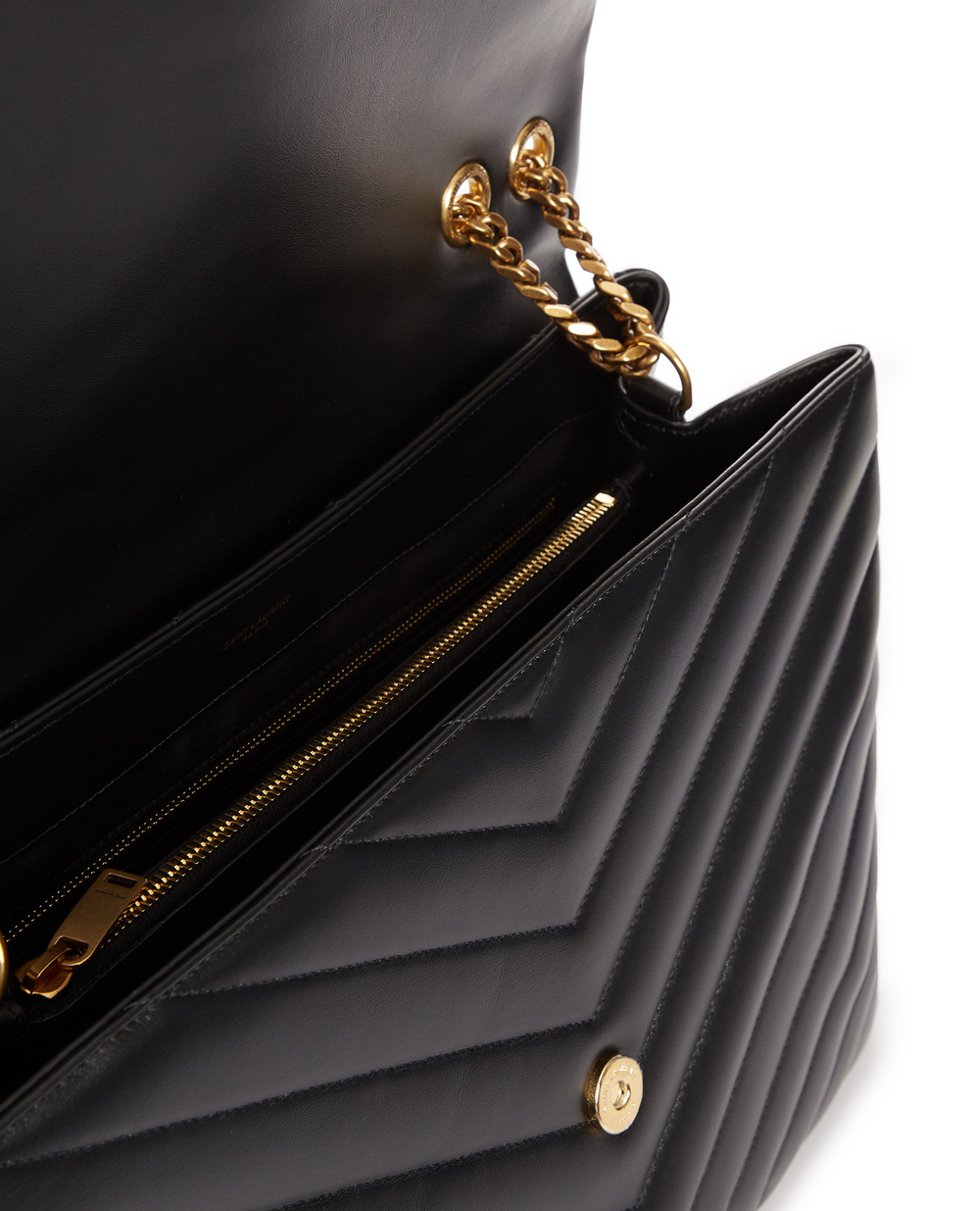 Шкіряна сумка Loulou Large Saint Laurent 574947-DV727, чорний колір • Купити в інтернет-магазині Kameron
