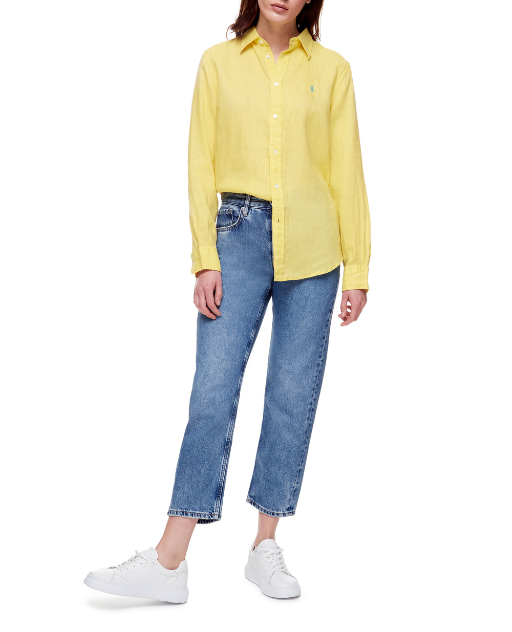 Льняная рубашка Polo Ralph Lauren 211827658012, желтый цвет • Купить в интернет-магазине Kameron