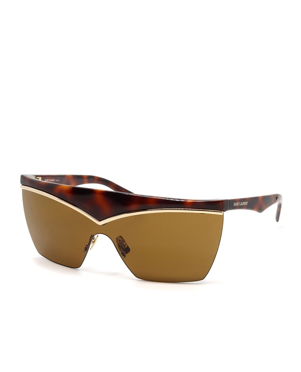 Солнцезащитные очки Saint Laurent SL 614 MASK-002, коричневый цвет • Купить в интернет-магазине Kameron