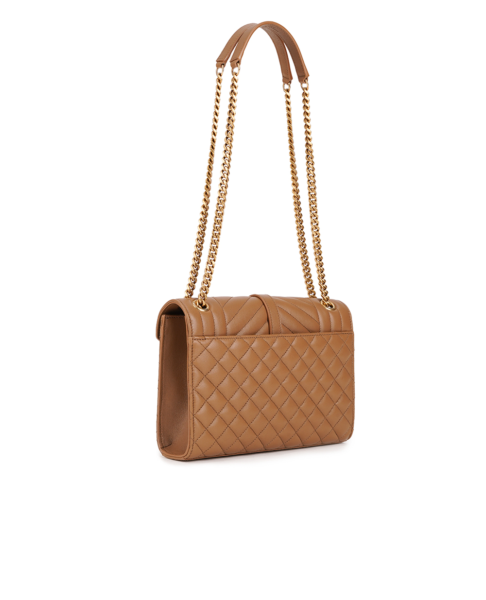 Шкіряна сумка Envelope Medium Saint Laurent 600185-AACT7, коричневий колір • Купити в інтернет-магазині Kameron