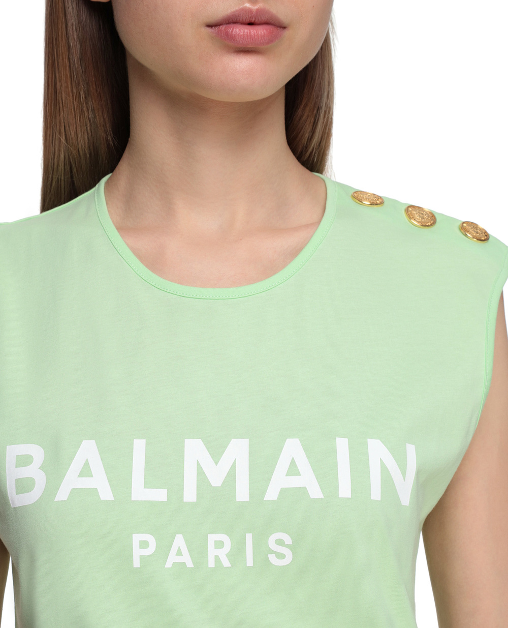 Топ Balmain VF11000B001-S, салатовий колір • Купити в інтернет-магазині Kameron