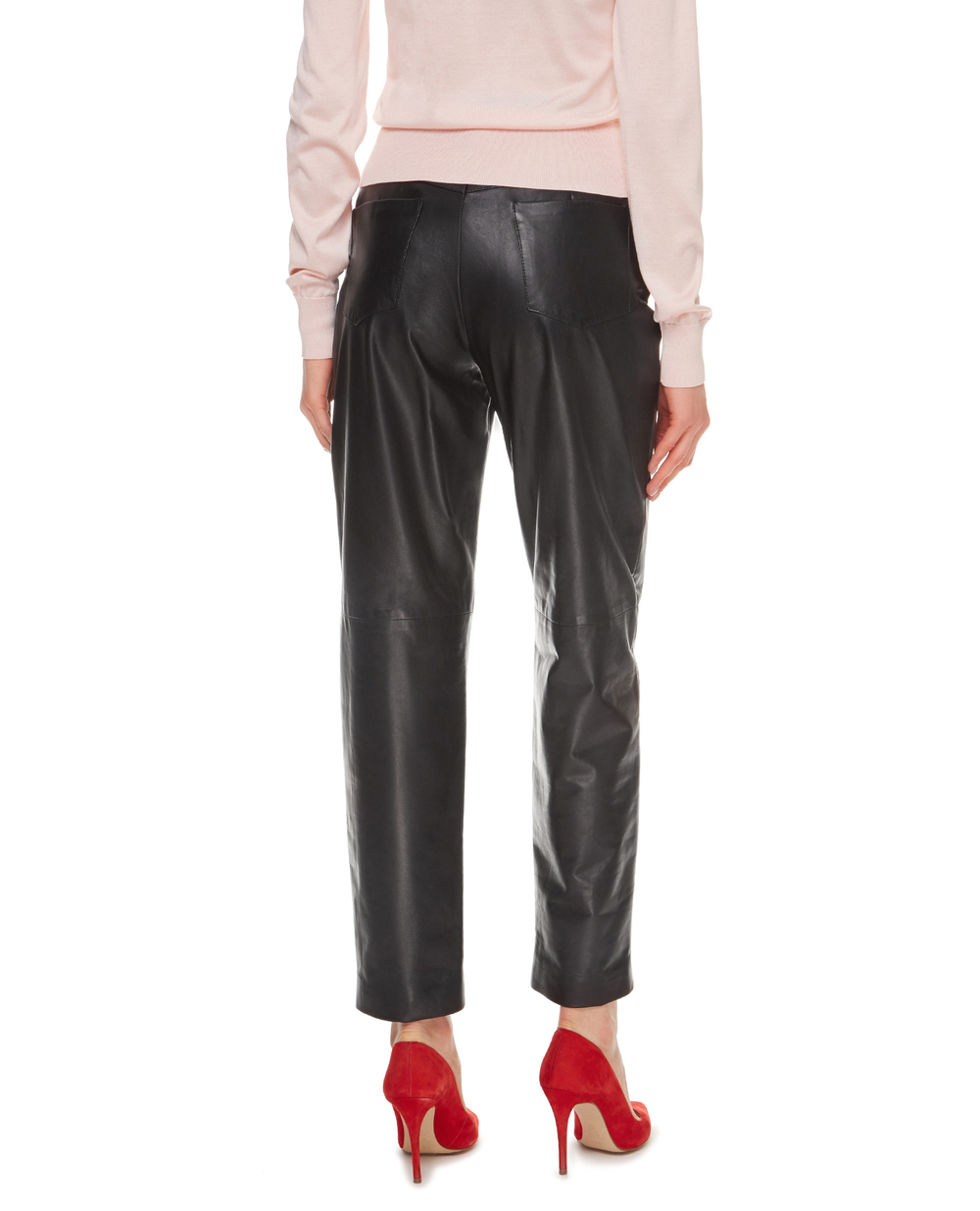 Кожаные брюки Dolce&Gabbana FTBYHL-HULJ7, черный цвет • Купить в интернет-магазине Kameron