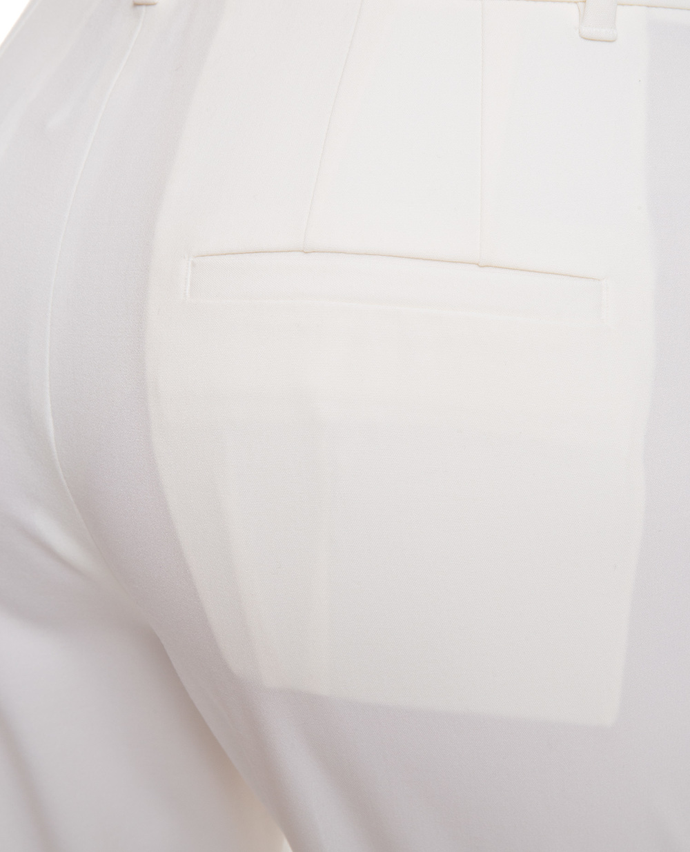 Шерстяные брюки Dolce&Gabbana FTBDAT-FUCCS, белый цвет • Купить в интернет-магазине Kameron