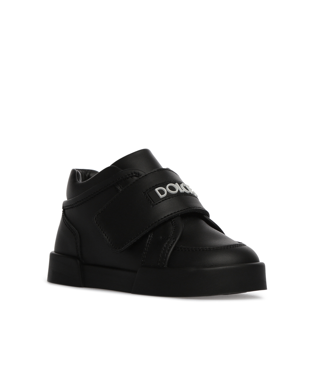 Кожаные сникеры Dolce&Gabbana Kids DN0120-A3444, черный цвет • Купить в интернет-магазине Kameron