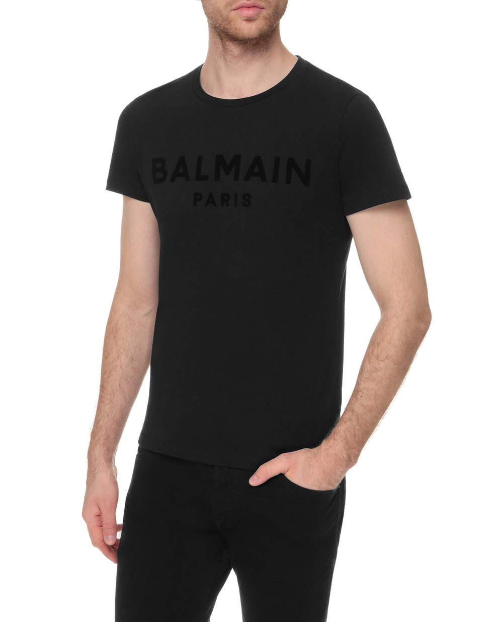 Футболка Balmain VH1EF000B043, чорний колір • Купити в інтернет-магазині Kameron