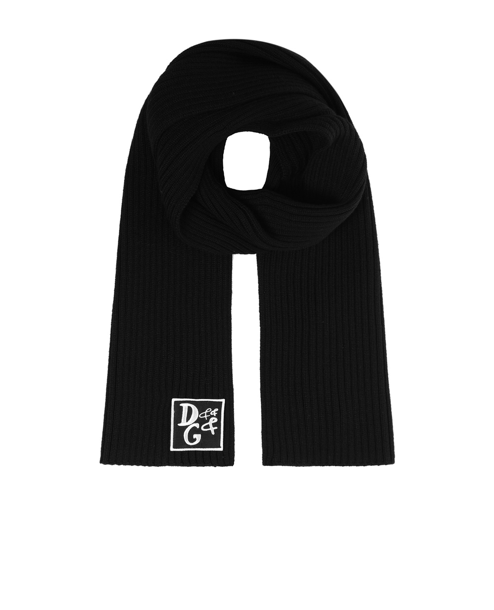 Шерстяной шарф Dolce&Gabbana LBKA65-JAVYI, черный цвет • Купить в интернет-магазине Kameron
