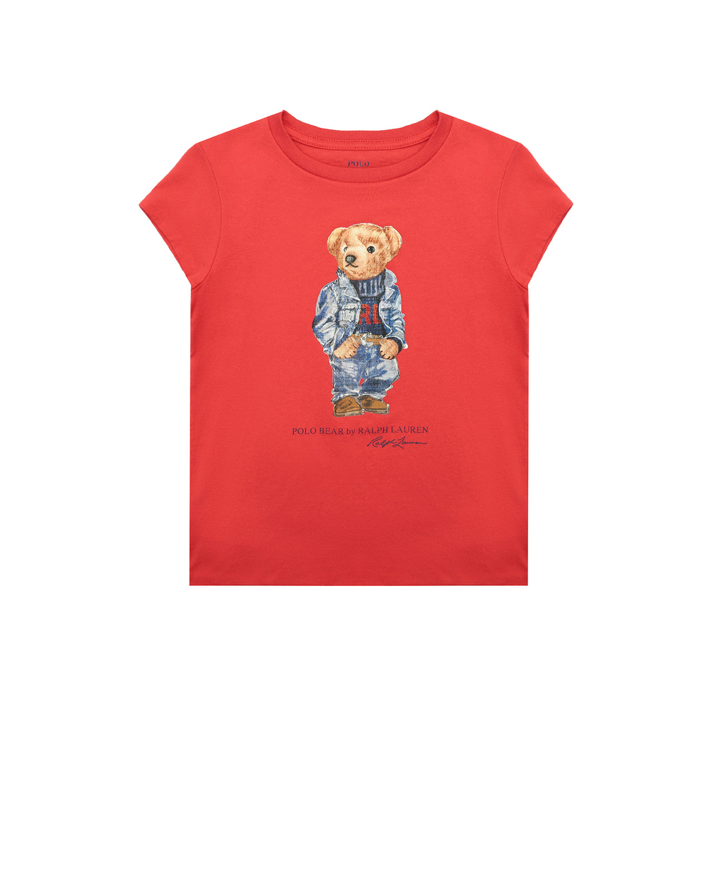 Детская футболка Polo Bear Polo Ralph Lauren Kids 313856392001, красный цвет • Купить в интернет-магазине Kameron