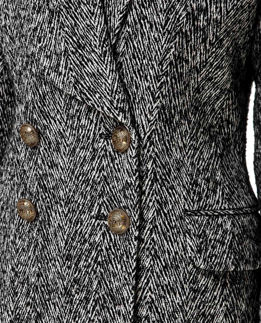 Пальто Balmain UF19571C244, сірий колір • Купити в інтернет-магазині Kameron