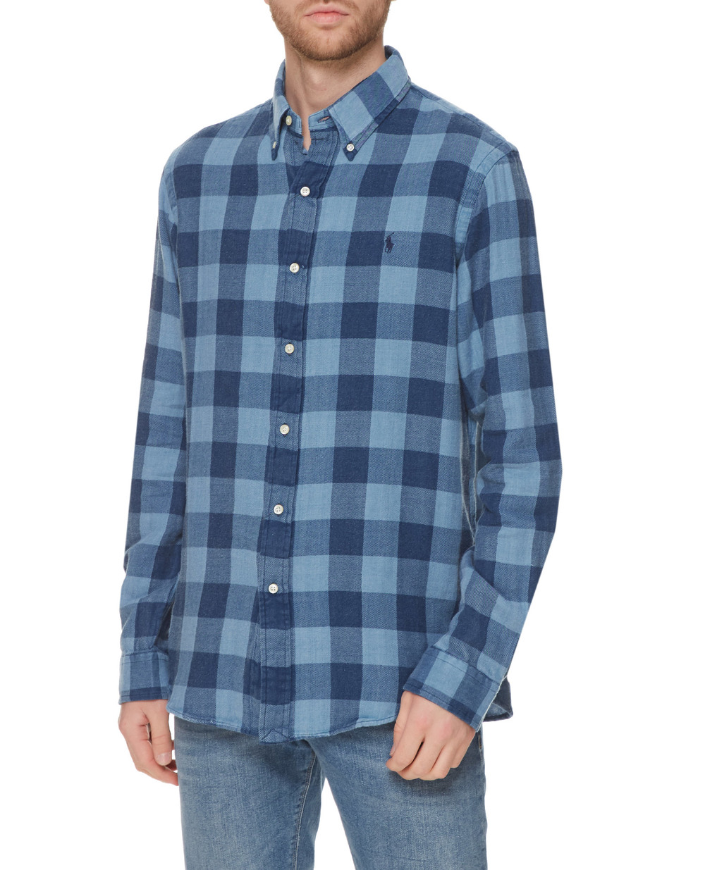 Рубашка Polo Ralph Lauren 710853124001, голубой цвет • Купить в интернет-магазине Kameron