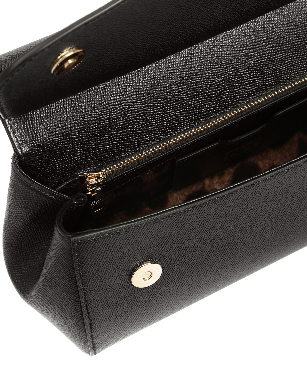 Кожаная сумка Sicily Elongated Dolce&Gabbana BB7117-A1001, черный цвет • Купить в интернет-магазине Kameron