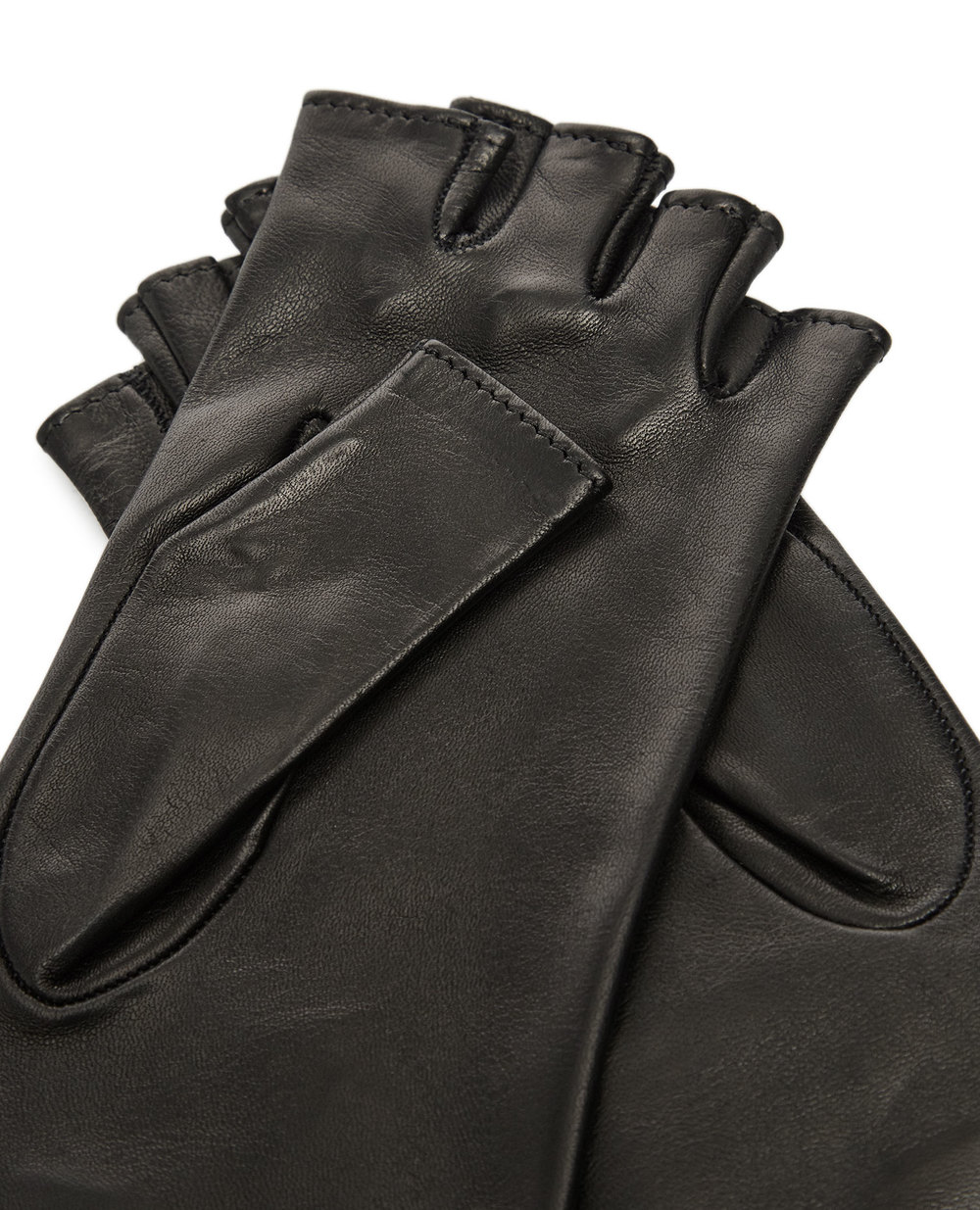 Кожаные митенки Dolce&Gabbana BF0187-AQ252, черный цвет • Купить в интернет-магазине Kameron