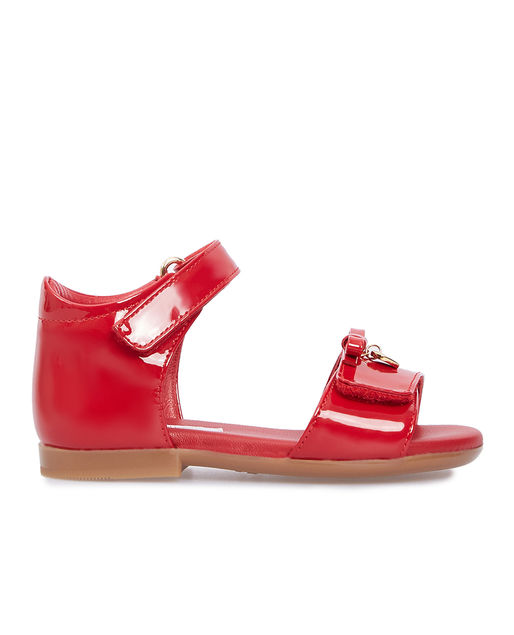 Детские кожаные босоножки Dolce&Gabbana Kids D20045-A1328-, красный цвет • Купить в интернет-магазине Kameron