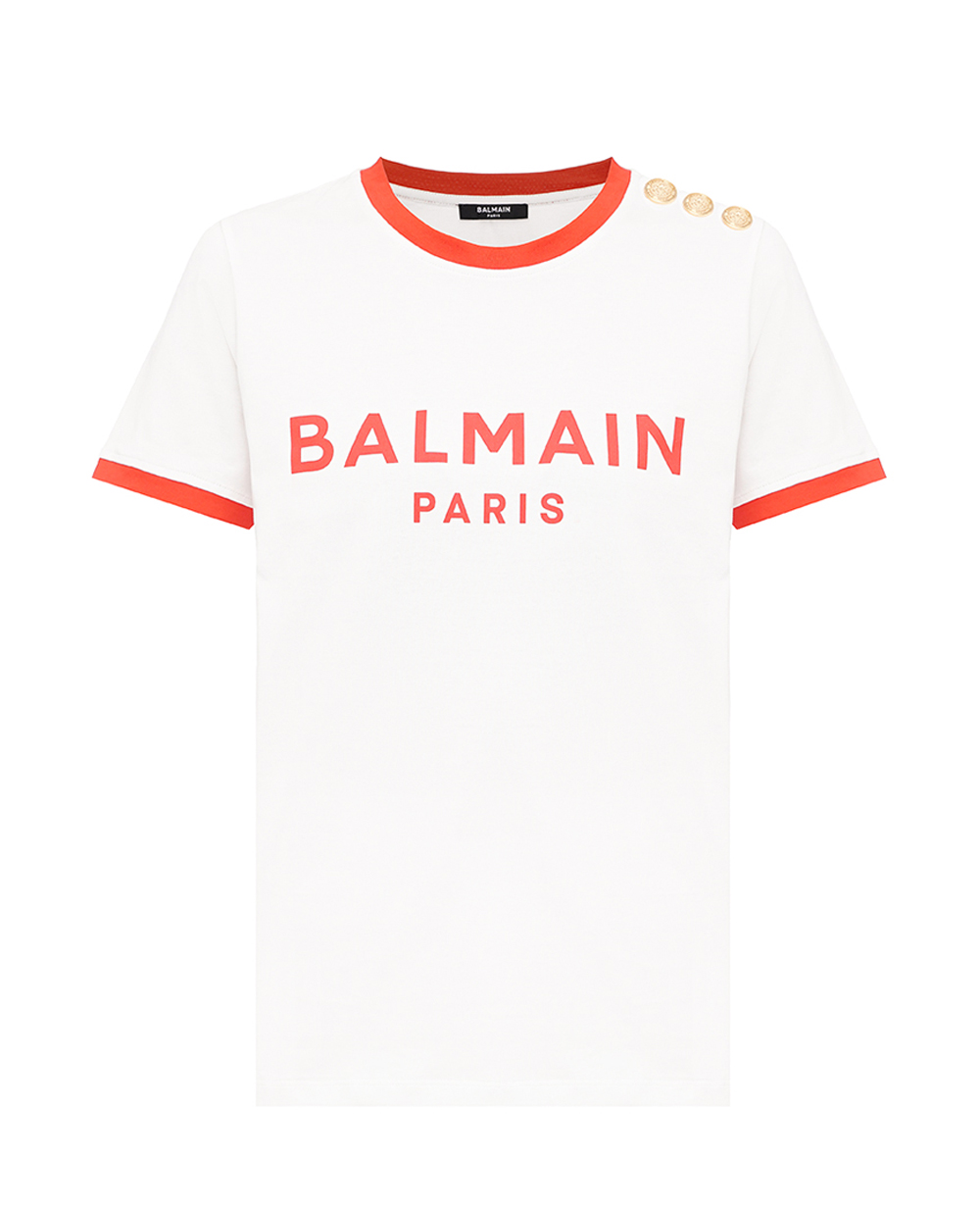 Футболка Balmain CF1EF006BB02, білий колір • Купити в інтернет-магазині Kameron