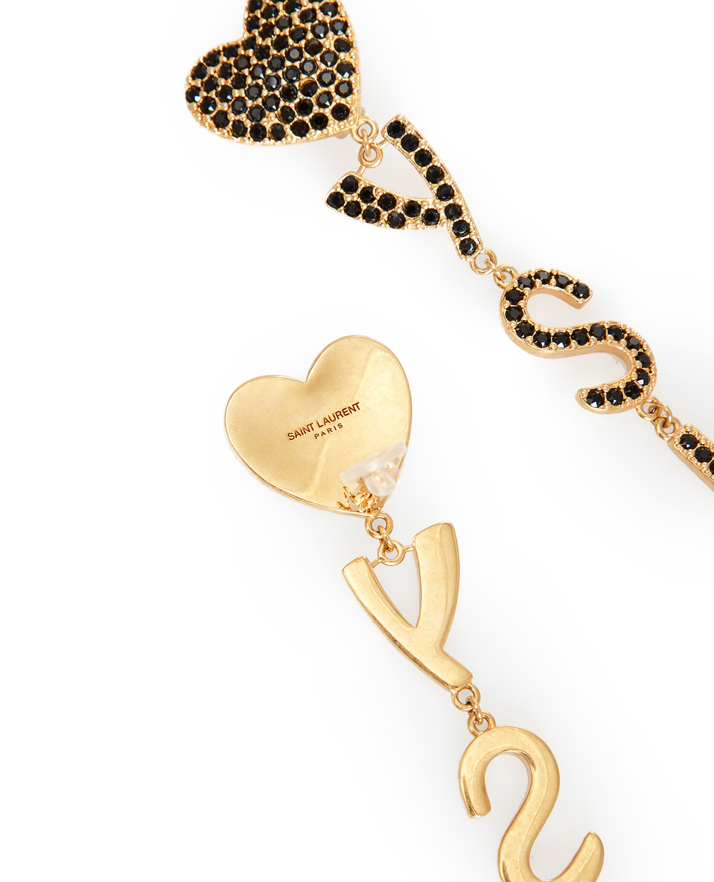 Клипсы Heart Saint Laurent 584228-Y1526-, золотой цвет • Купить в интернет-магазине Kameron