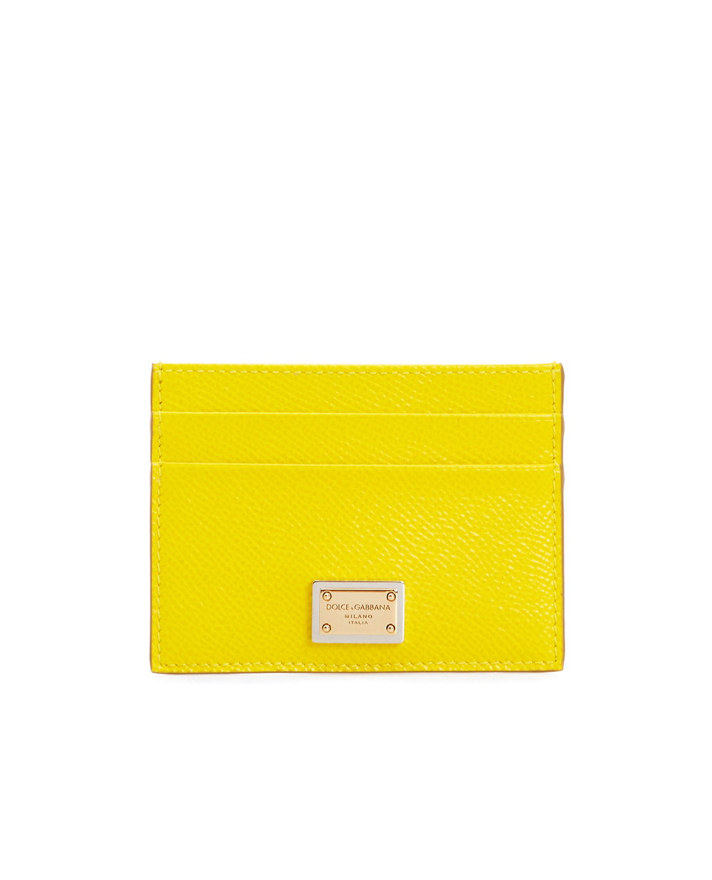 Кожаная визитница Dolce&Gabbana BI0330-A1001, желтый цвет • Купить в интернет-магазине Kameron