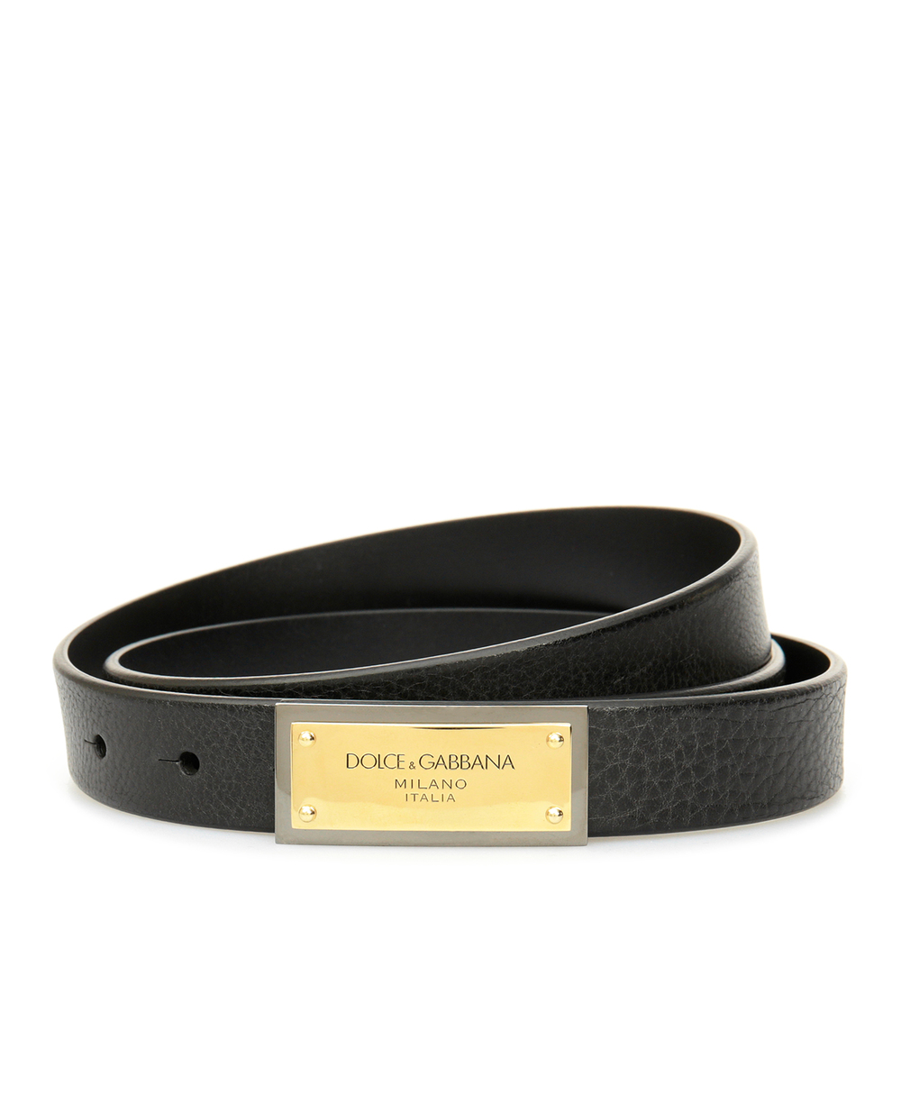 Шкіряний ремінь Dolce&Gabbana BC4591-AV480, чорний колір • Купити в інтернет-магазині Kameron