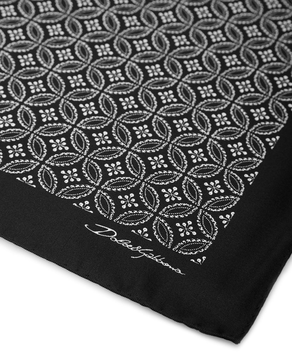 Шелковый платок Dolce&Gabbana GR412E-G0WOE, черный цвет • Купить в интернет-магазине Kameron