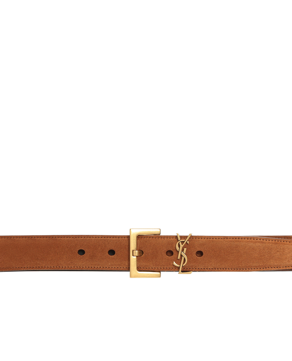 Замшевий ремінь Saint Laurent 634437-C0X0W, коричневий колір • Купити в інтернет-магазині Kameron