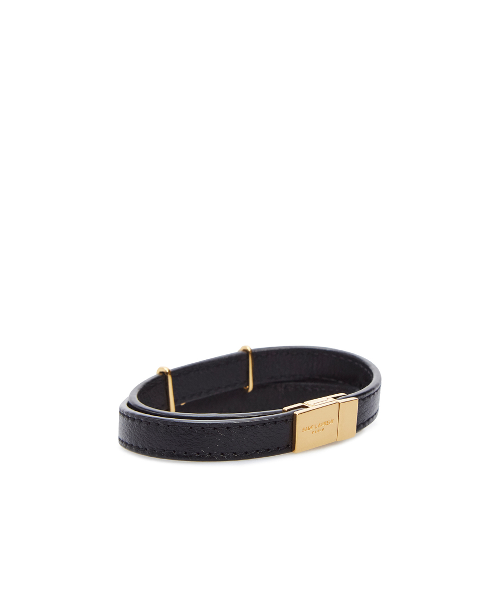 Шкіряний браслет Saint Laurent 536073-BOO0J-, чорний колір • Купити в інтернет-магазині Kameron