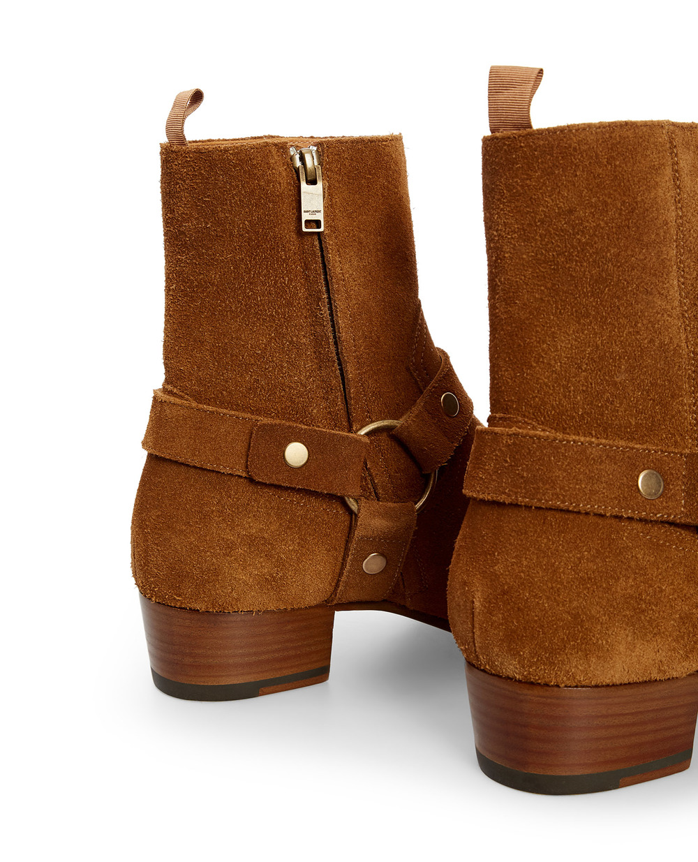 Замшевые ботинки Saint Laurent 443190-BPN00, коричневый цвет • Купить в интернет-магазине Kameron