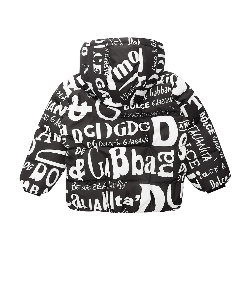 Пуховик Dolce&Gabbana Kids L4JB0J-FSSES-S, чорний колір • Купити в інтернет-магазині Kameron