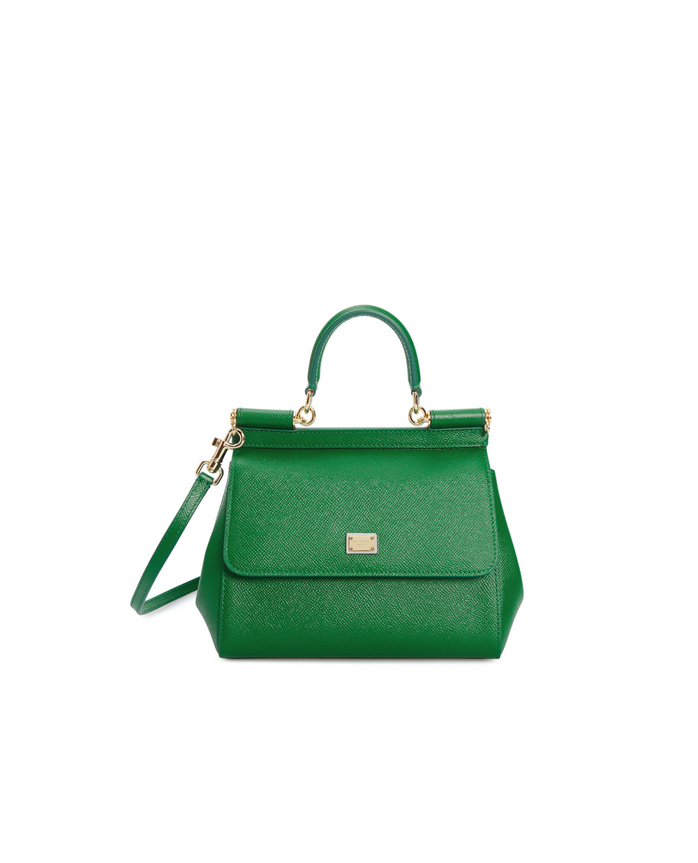 Кожаная сумка Sicily Small Dolce&Gabbana BB6003-A1001, зеленый цвет • Купить в интернет-магазине Kameron