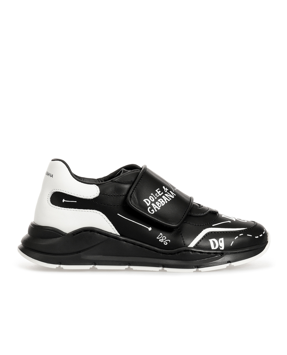 Кожаные кроссовки Dolce&Gabbana DA0911-AH813-L, черный цвет • Купить в интернет-магазине Kameron