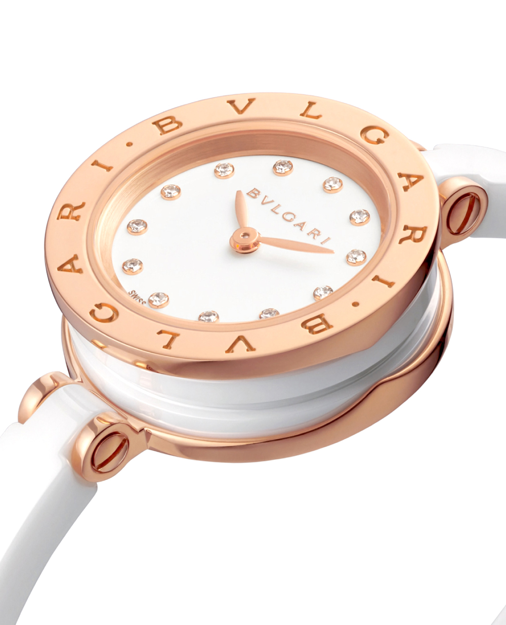 Часы Bvlgari B.Zero1 Bulgari 102088, белый цвет • Купить в интернет-магазине Kameron