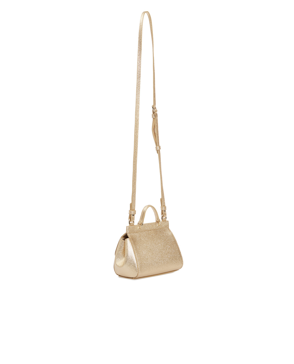 Кожаная сумка Sicily Dolce&Gabbana EB0003-AH443, золотой цвет • Купить в интернет-магазине Kameron