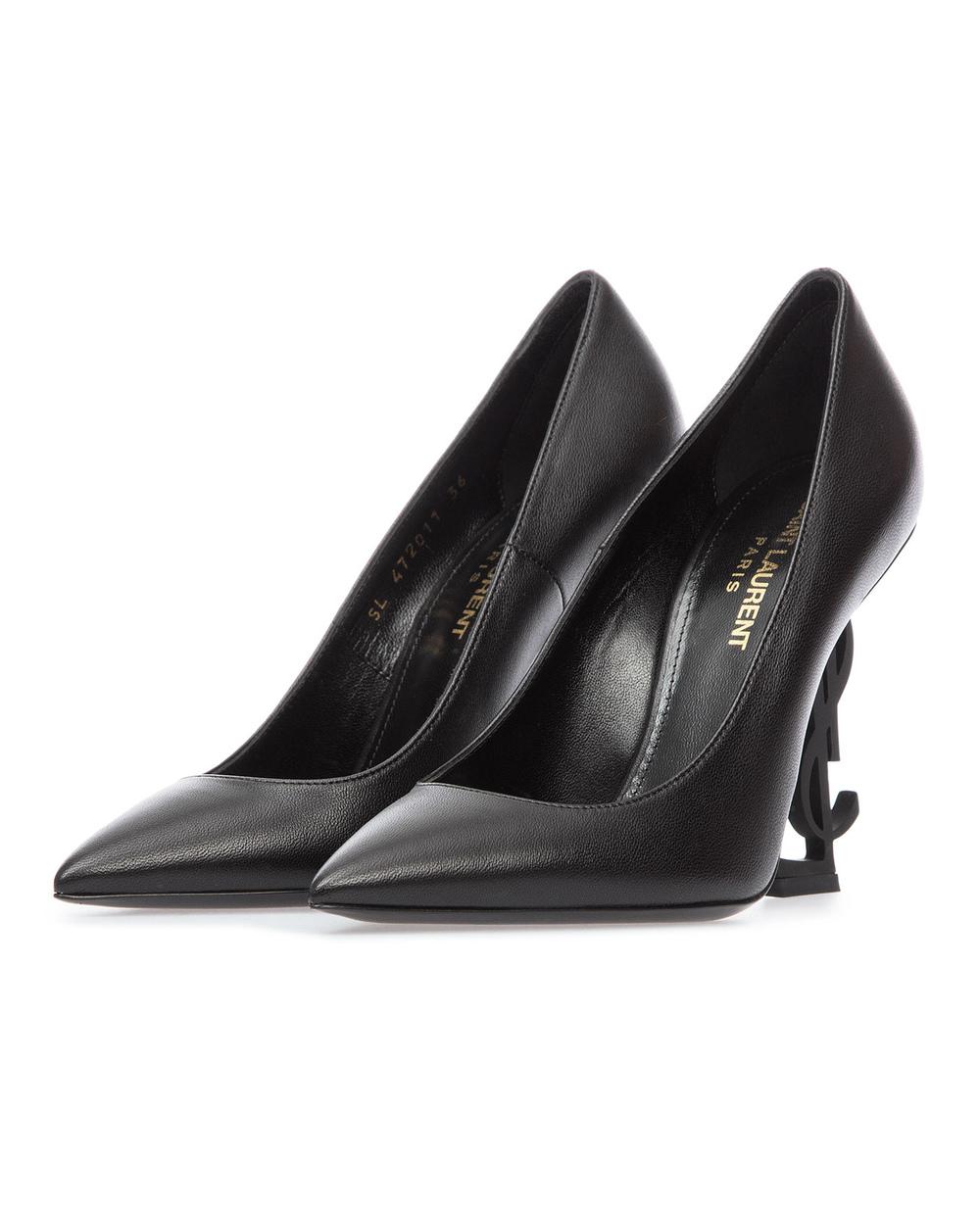 Шкіряні туфлі Opyum Saint Laurent 472011-0NOUU, чорний колір • Купити в інтернет-магазині Kameron