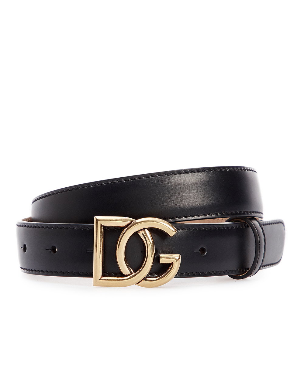 Кожаный ремень Dolce&Gabbana BE1355-AX350, черный цвет • Купить в интернет-магазине Kameron