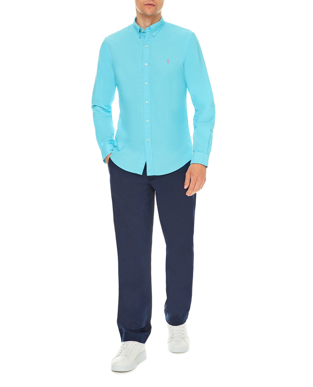 Сорочка Polo Ralph Lauren 710804257019, блакитний колір • Купити в інтернет-магазині Kameron