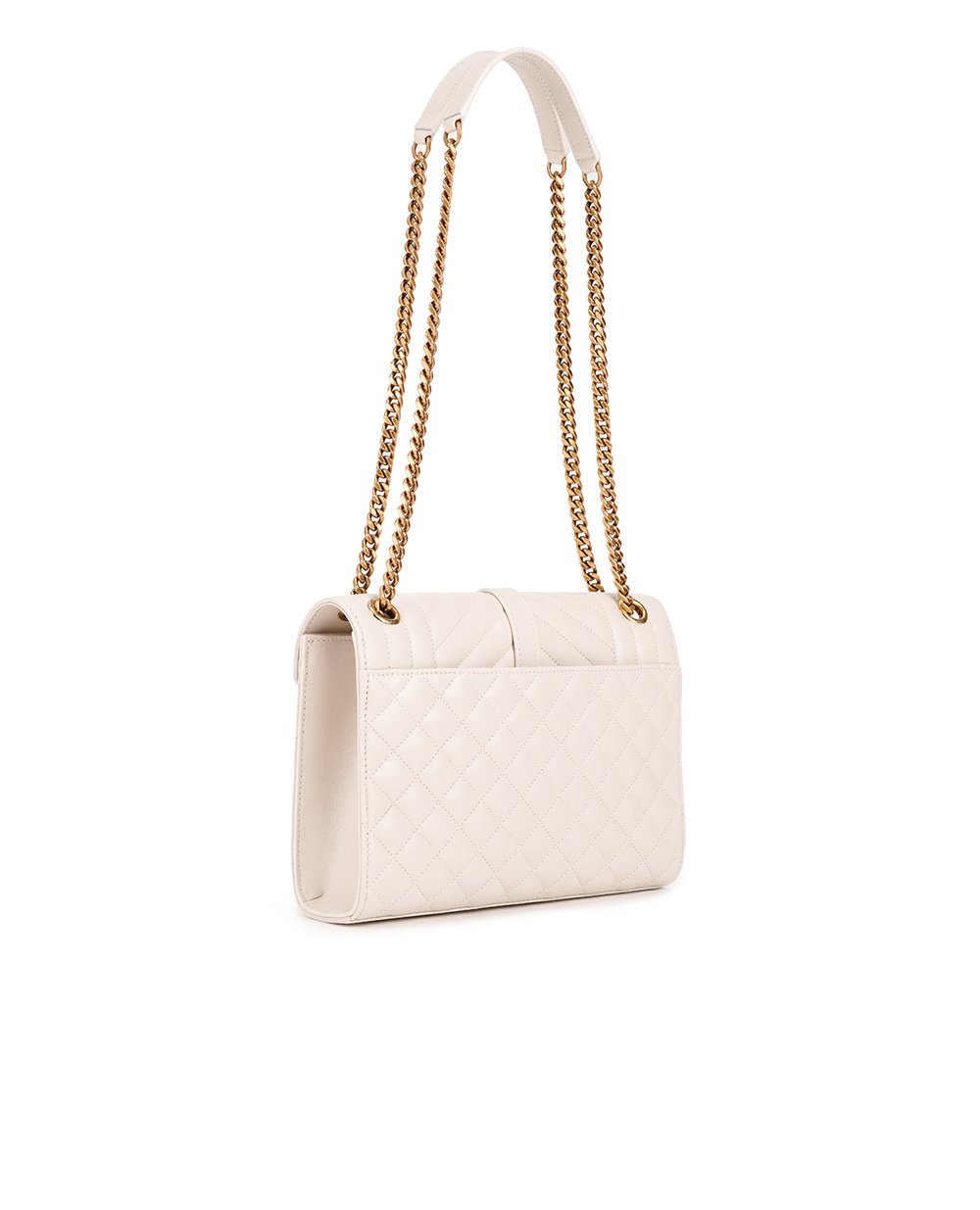 Кожаная сумка Envelope Medium Saint Laurent 600185-AACT7, бежевый цвет • Купить в интернет-магазине Kameron