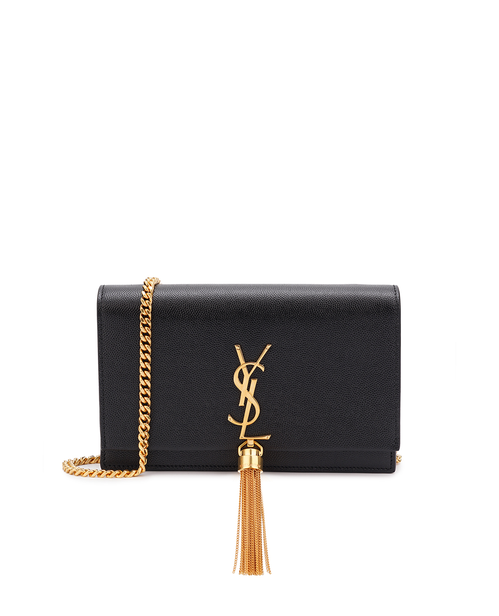 Кожаная сумка Grain De Poudre Saint Laurent 742833-BOW0J, черный цвет • Купить в интернет-магазине Kameron