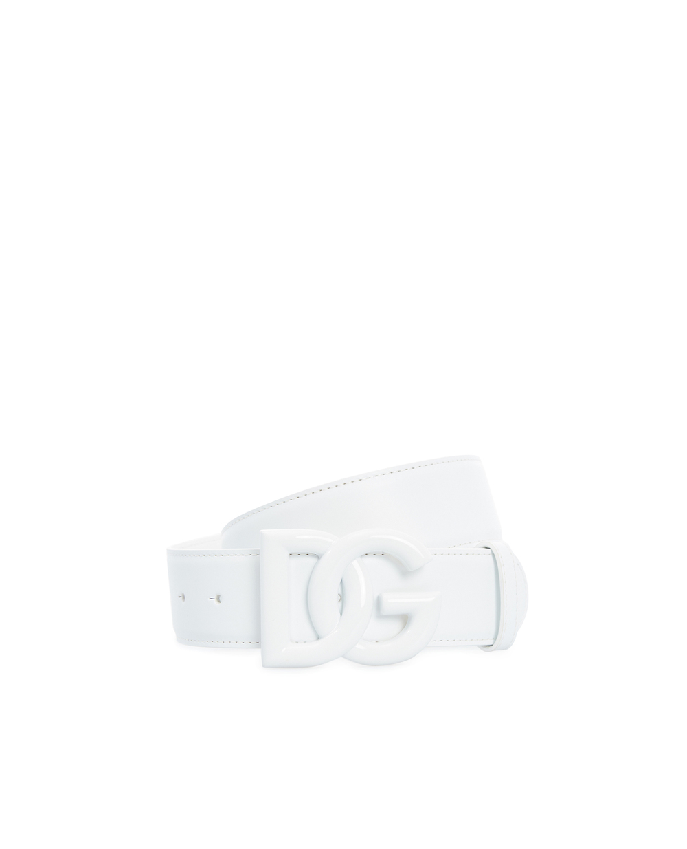 Кожаный ремень Dolce&Gabbana BE1446-AQ069, белый цвет • Купить в интернет-магазине Kameron