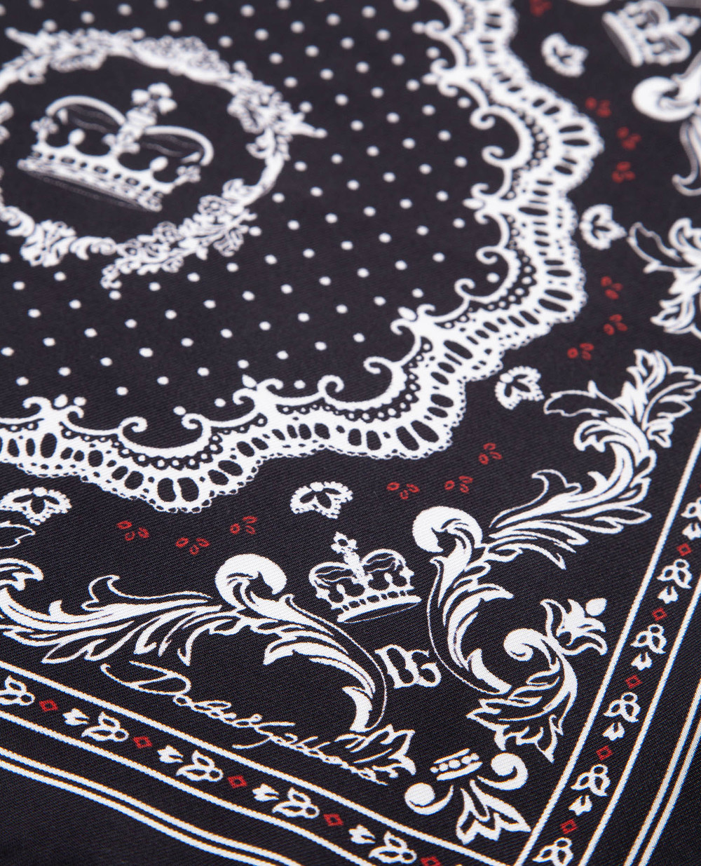Шелковый платок Dolce&Gabbana GR412E-G0X56, черный цвет • Купить в интернет-магазине Kameron