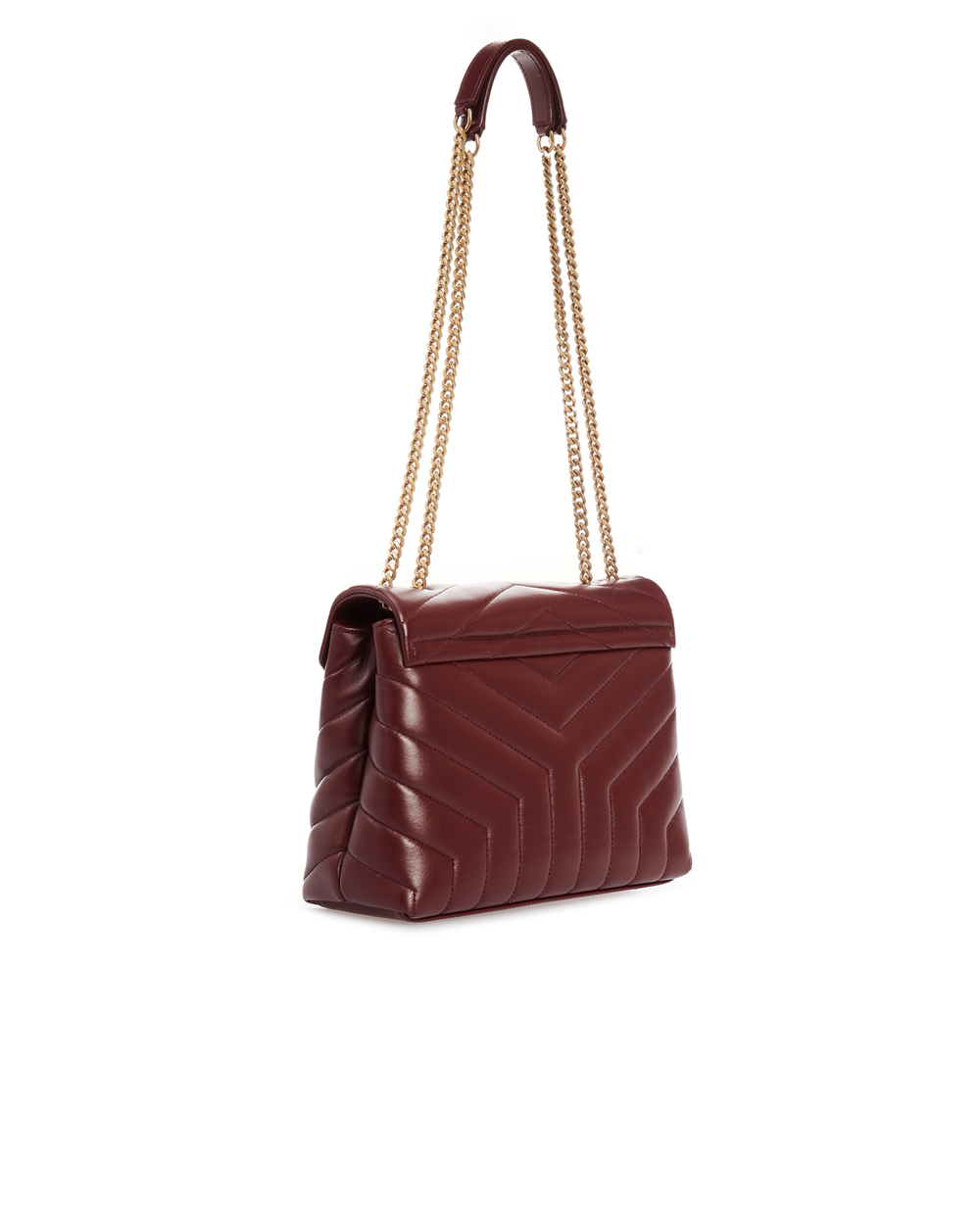 Кожаная сумка Loulou Small Saint Laurent 494699-DV727, бордовый цвет • Купить в интернет-магазине Kameron
