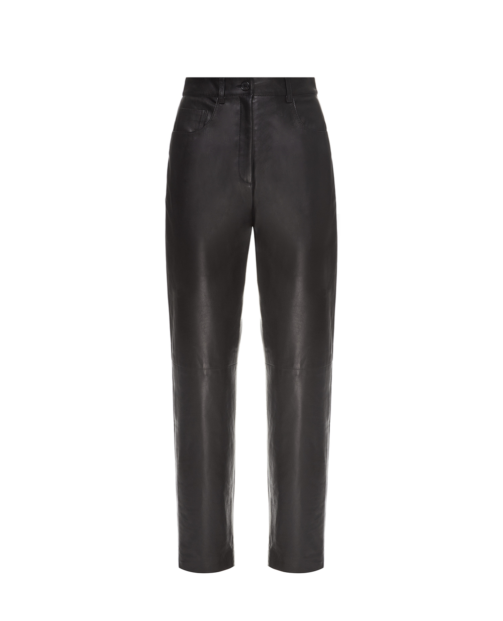 Шкіряні штани Dolce&Gabbana FTBYHL-HULJ7, чорний колір • Купити в інтернет-магазині Kameron