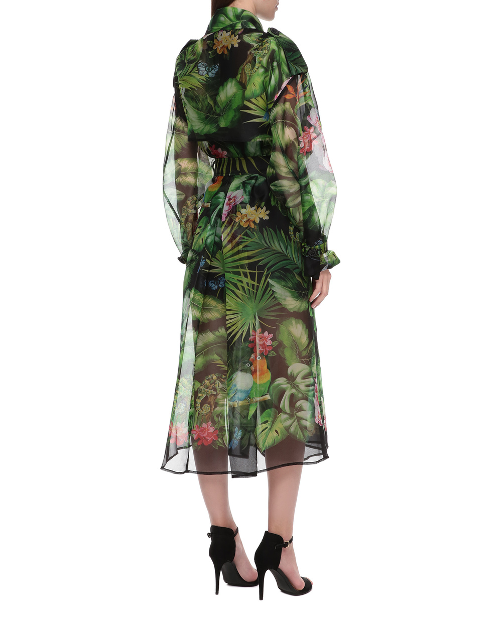 Шовковий тренч Dolce&Gabbana F0Z73T-GDU47, зелений колір • Купити в інтернет-магазині Kameron