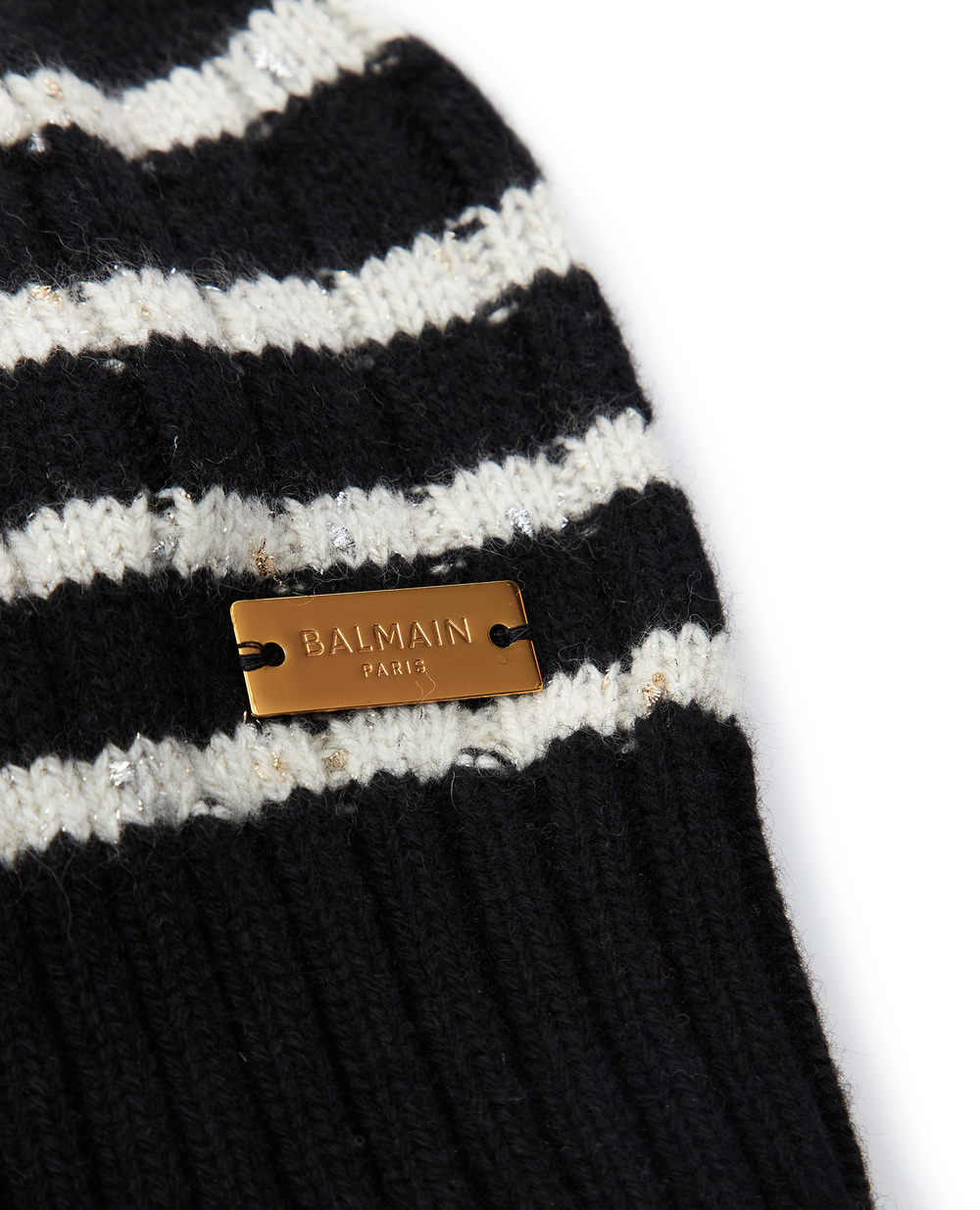 Кашемірова шапка Balmain BF1XC030KE84, чорний колір • Купити в інтернет-магазині Kameron