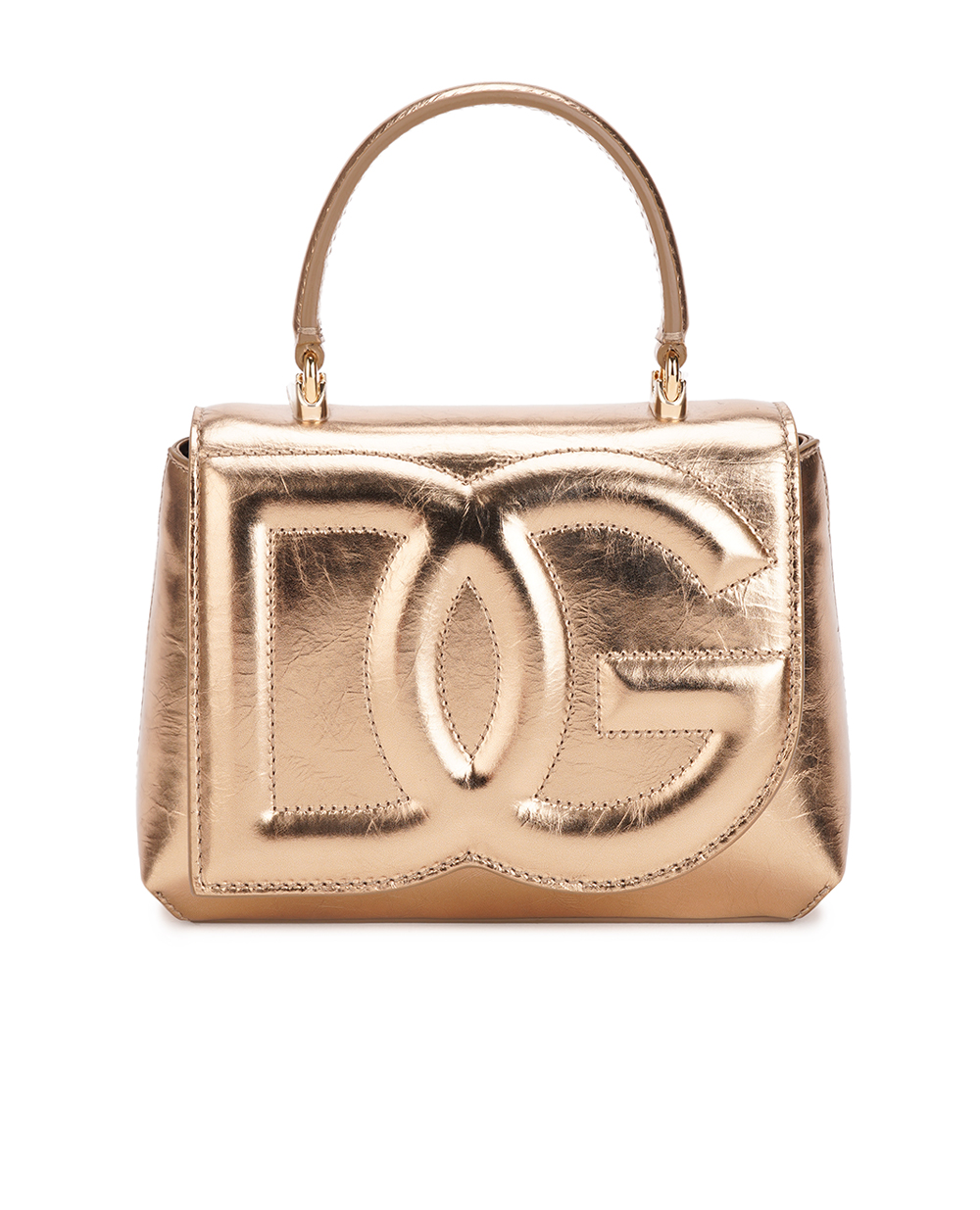 Кожаная сумка DG Logo Mini Dolce&Gabbana BB7568-AO855, золотой цвет • Купить в интернет-магазине Kameron