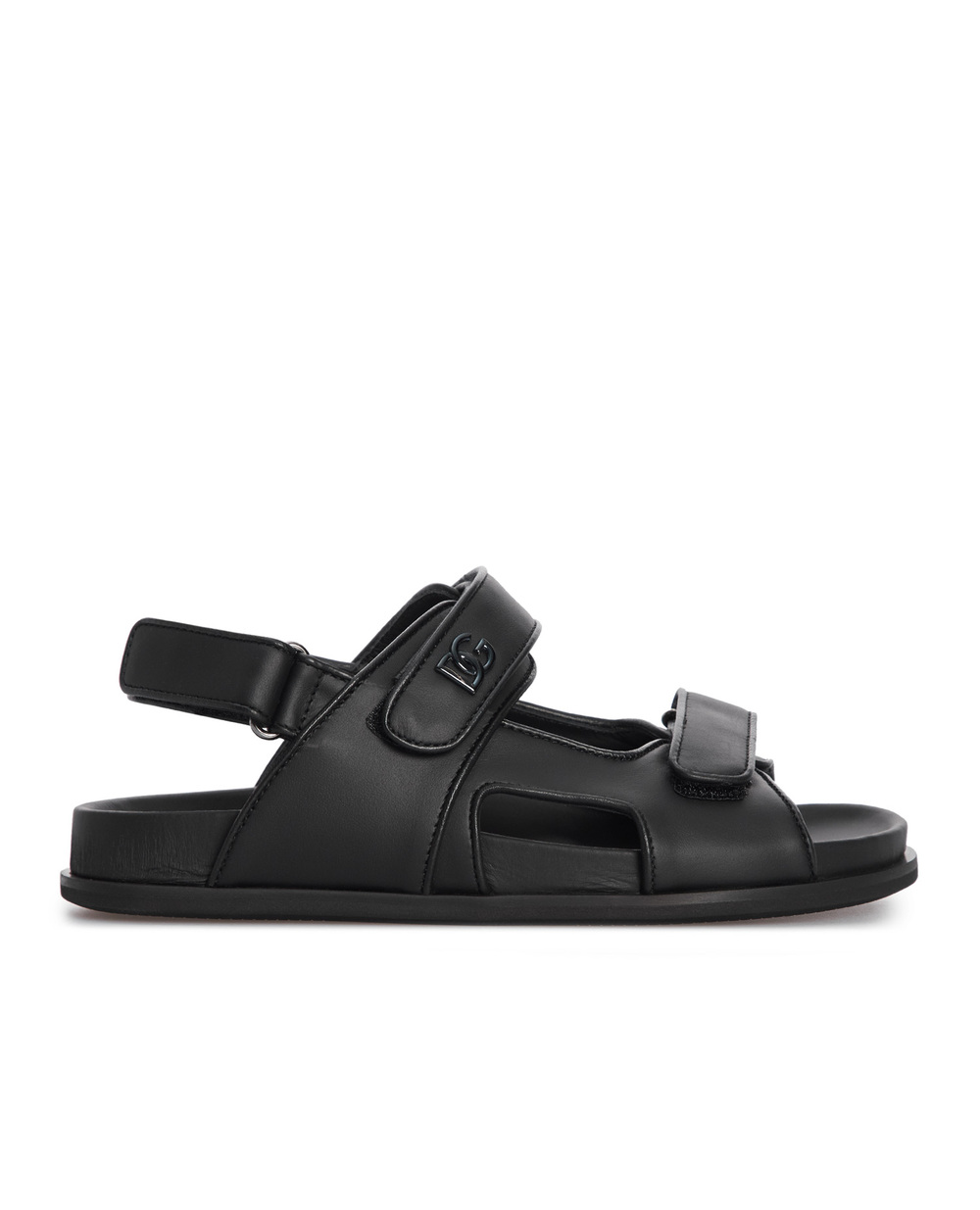 Детские кожаные сандалии Dolce&Gabbana Kids DA5098-A1293-L, черный цвет • Купить в интернет-магазине Kameron