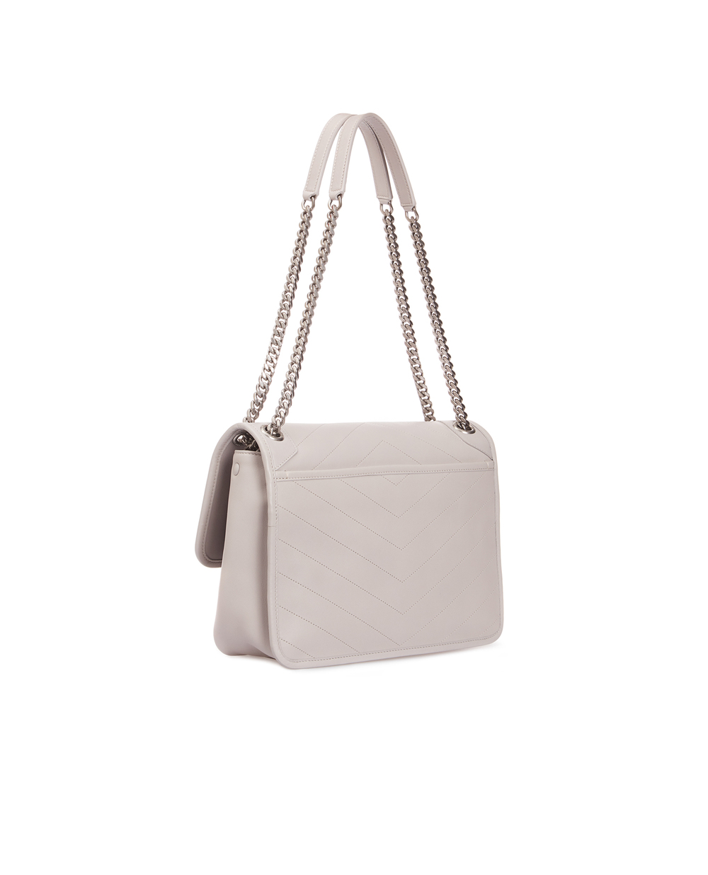Шкіряна сумка Niki Saint Laurent 498894-1EL06, сірий колір • Купити в інтернет-магазині Kameron
