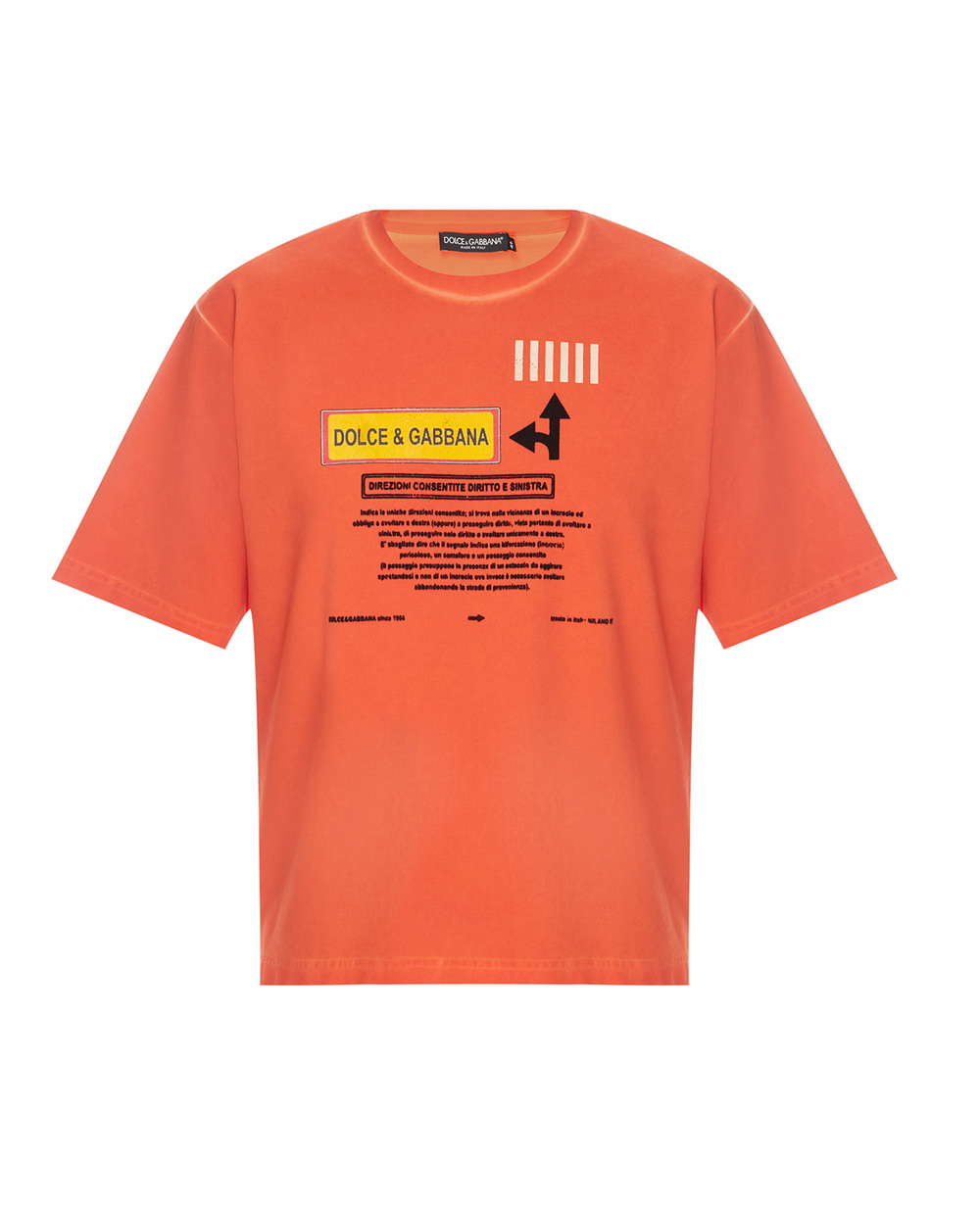 Футболка Dolce&Gabbana G8MS1T-FUGK4, помаранчевий колір • Купити в інтернет-магазині Kameron