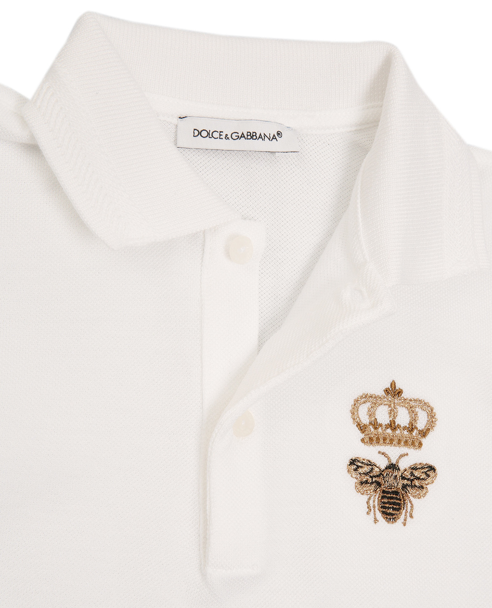 Поло Dolce&Gabbana Kids L1JTCX-G7YGM, білий колір • Купити в інтернет-магазині Kameron