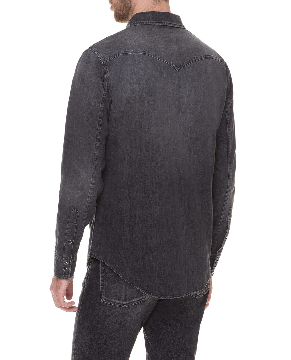 Джинсова сорочка Saint Laurent 579104-Y956U, сірий колір • Купити в інтернет-магазині Kameron