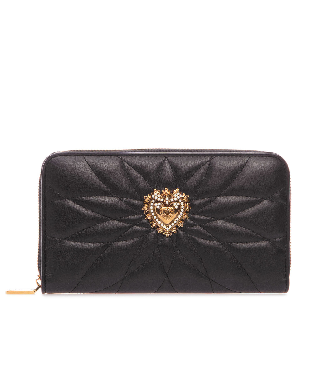 Шкіряний гаманець Devotion Dolce&Gabbana BI0473-AV967, чорний колір • Купити в інтернет-магазині Kameron