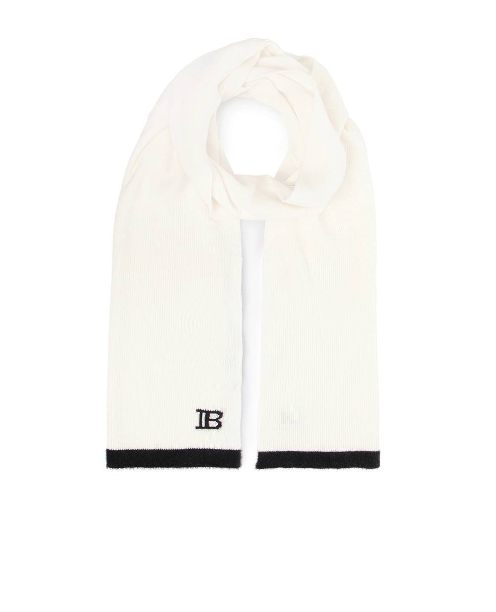 Шерстяной шарф Balmain UF19994K158, белый цвет • Купить в интернет-магазине Kameron