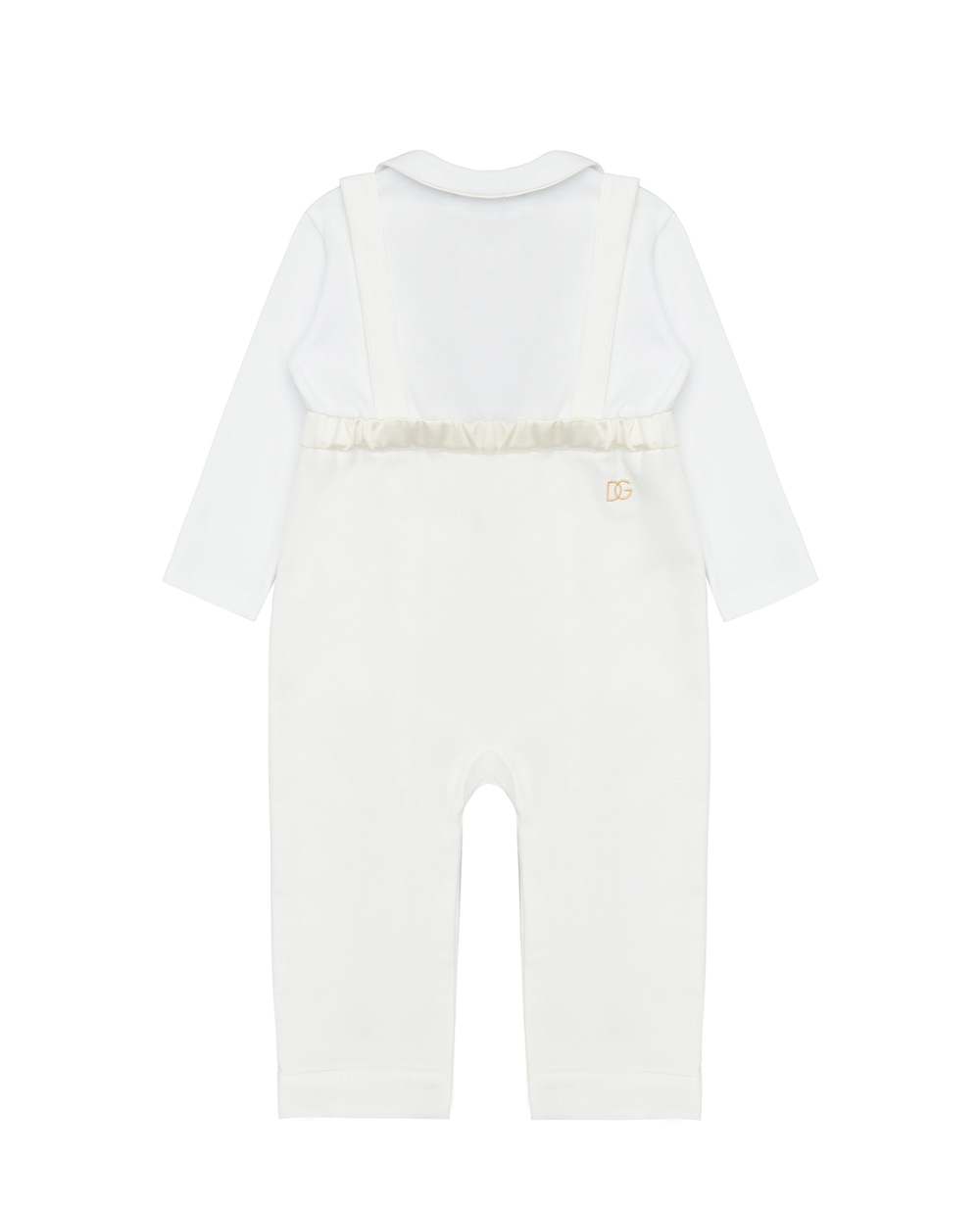 Детский комбинезон Dolce&Gabbana Kids L1JO2Y-G7BMY, белый цвет • Купить в интернет-магазине Kameron
